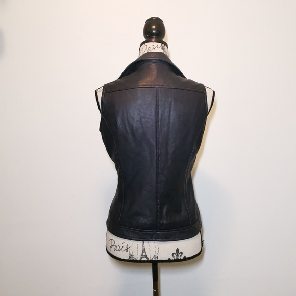 Bod & Christensen genuine leather vest - blue black - Picture 5 of 10